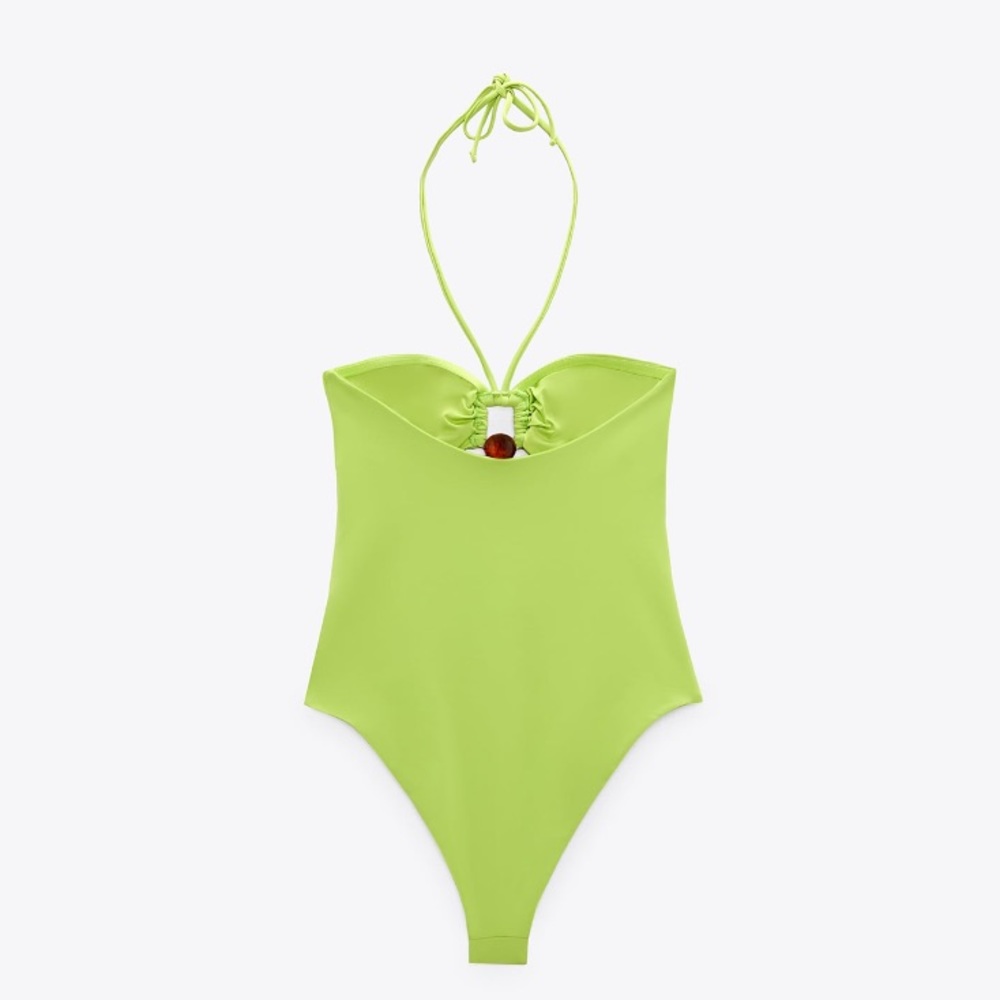 NEW! Zara Bead Bandeau Swimsuit - Picture 3 of 8